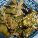 なすとピーマンの味噌炒め完成品