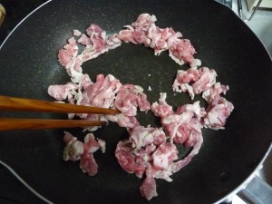 豚肉とたけのこのしそ炒め8