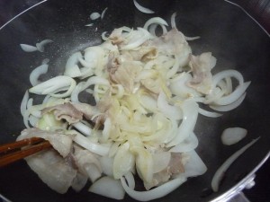 ゴーヤと豚肉の味噌炒め5