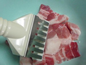 揚げない酢豚１