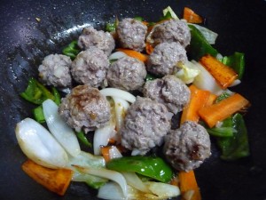 茹で肉団子の甘酢あん7