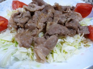 豚の生姜焼き完成品