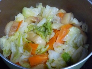 麩とキャベツの煮物12