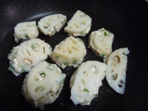 れんこんのはさみ焼き4