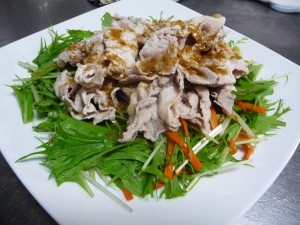 水菜のしゃぶしゃぶサラダ完成品