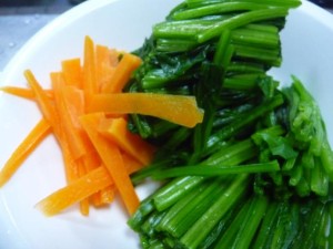 ほうれんそうとひじきの和え物4