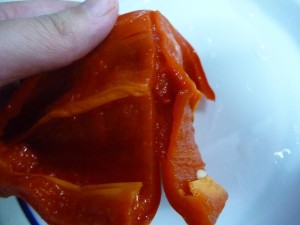 パプリカの皮の剥き方2