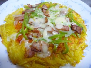 じゃがいもピザの完成品