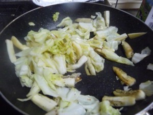 キャベツとなすの豚しゃぶ4