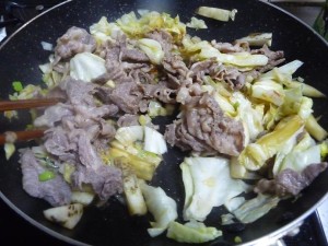 キャベツとなすの豚しゃぶ5