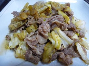 キャベツとなすの豚しゃぶ完成品