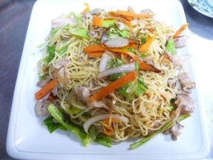 パクチー焼きそば完成品