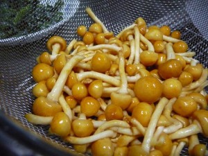 なめことほうれんそうの豆腐あんかけ1