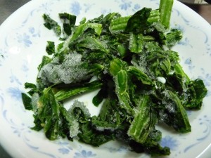 なめことほうれんそうの豆腐あんかけ2