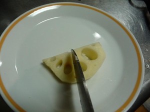 レンコンと豚肉の炒め物2