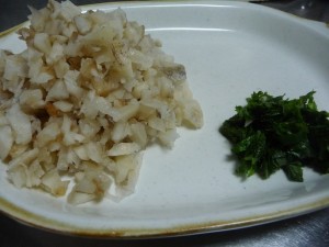 レンコンとシソの餃子1