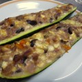 ズッキーニの肉詰め